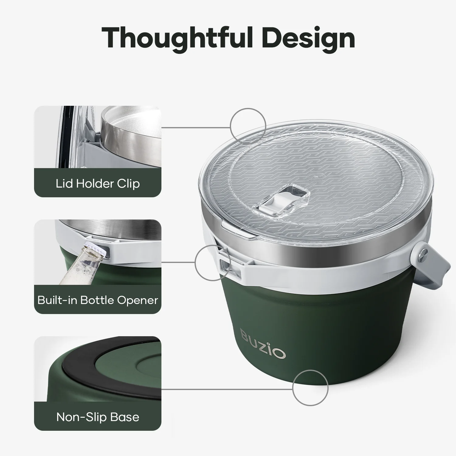 7.4 Qt/7 L Insulated Ice Bucket with Lid and Scoop & Tongs for Parties - Image 13