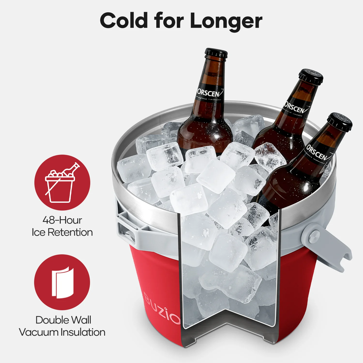 7.4 Qt/7 L Insulated Ice Bucket with Lid and Scoop & Tongs for Parties - Image 35