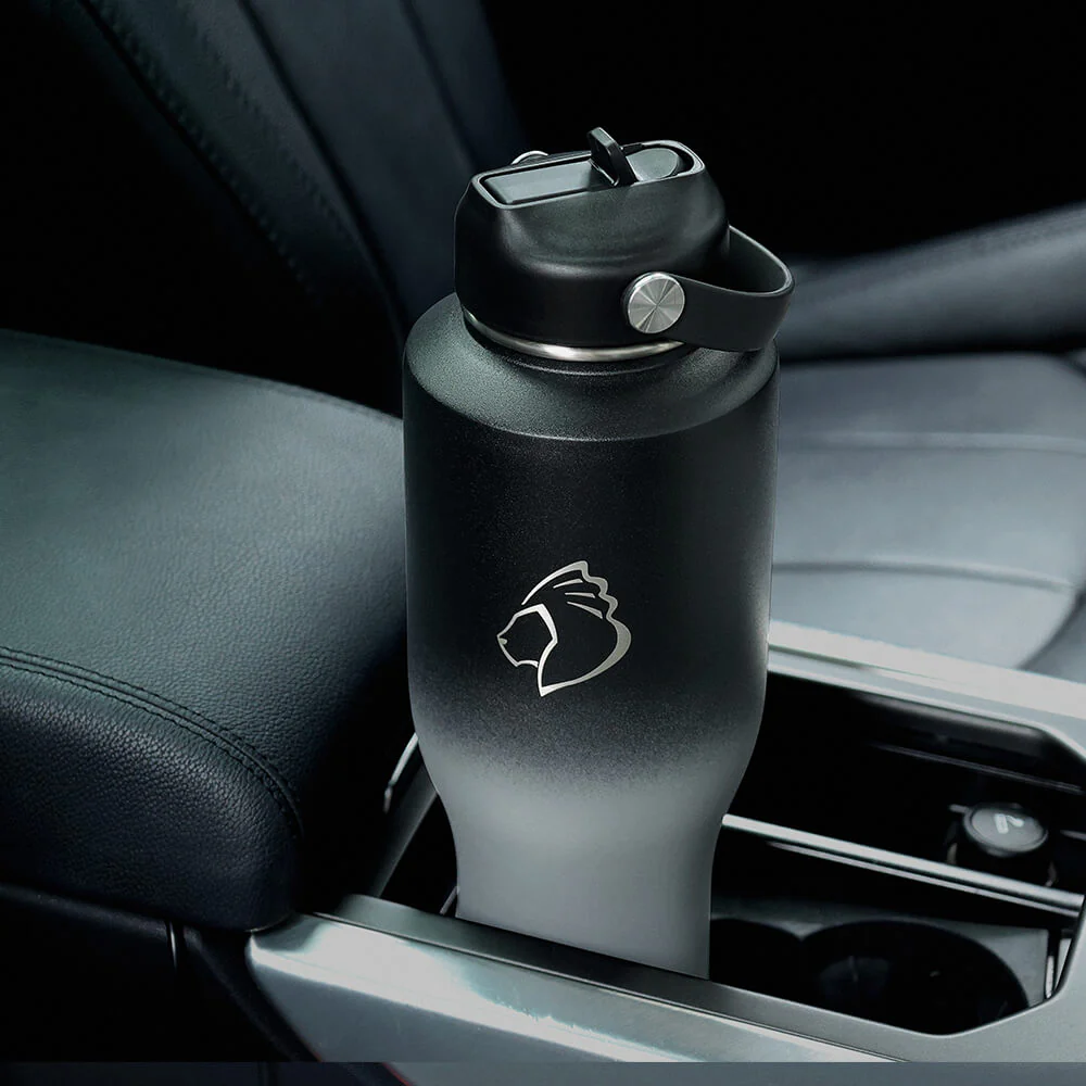 Insulated Water Bottle Fits in Car Cup Holder | 40oz | Shadow - Image 3