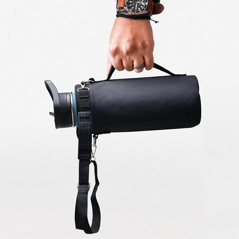 Stainless Steel Water Bottle with 3 Lids | 40oz | Starry Pacific - Image 5