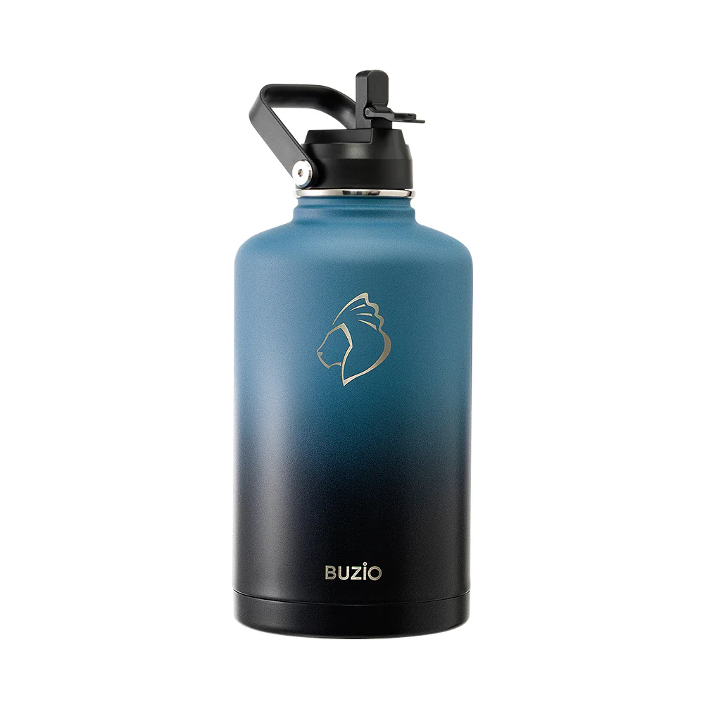 Insulated Water Bottle with 2 Lids | 87oz | Indigo Crush - Image 2