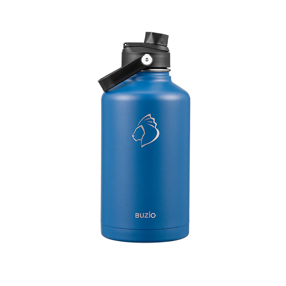 Insulated Water Bottle With 2 Lids | 64oz | Cobalt - Image 3
