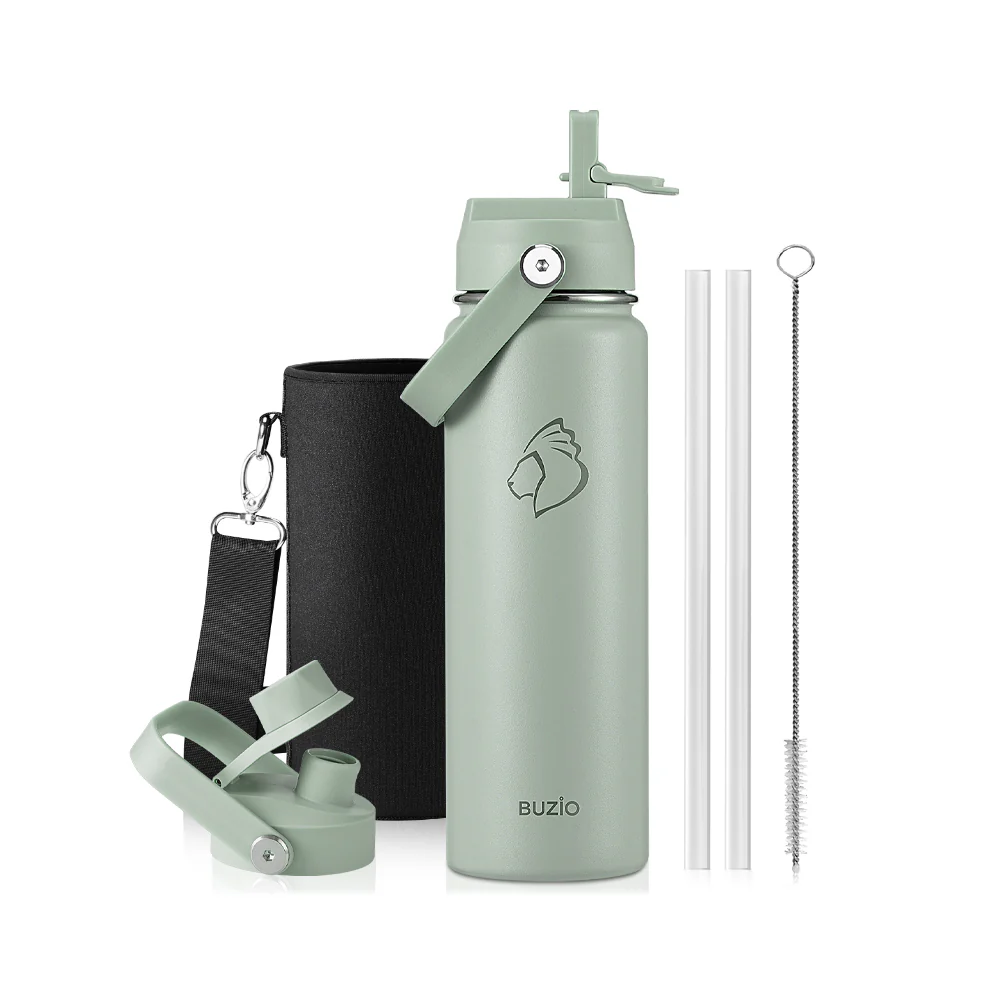 Insulated Water Bottles with 2 Lids | 24oz - 128oz - Image 45