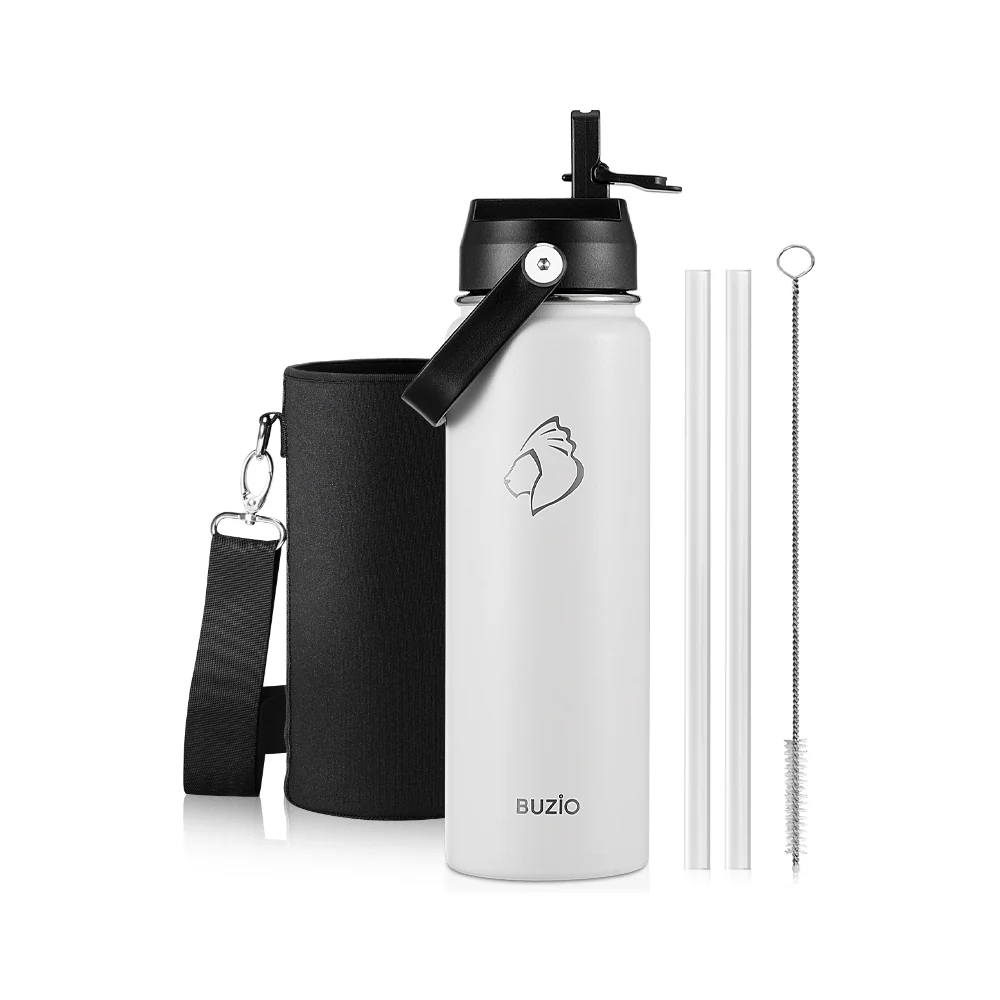 Insulated Water Bottles with 2 Lids | 24oz - 128oz - Image 47
