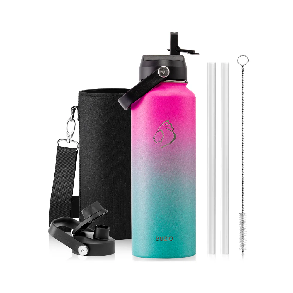 Insulated Water Bottles with 2 Lids | 24oz - 128oz - Image 11