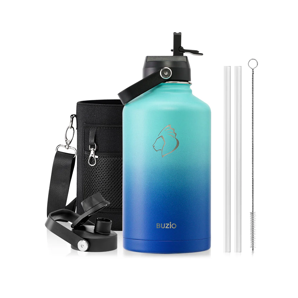 Insulated Water Bottles with 2 Lids | 24oz - 128oz - Image 79