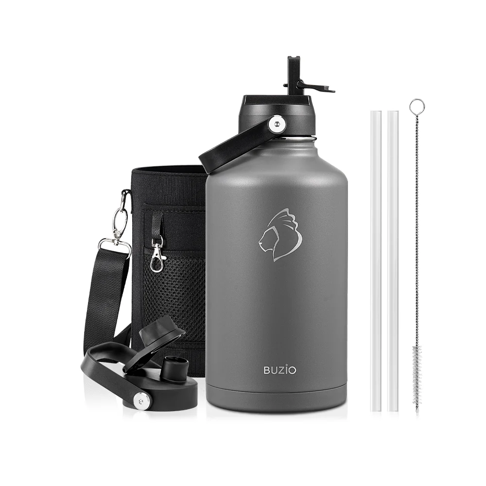 Insulated Water Bottles with 2 Lids | 24oz - 128oz - Image 90