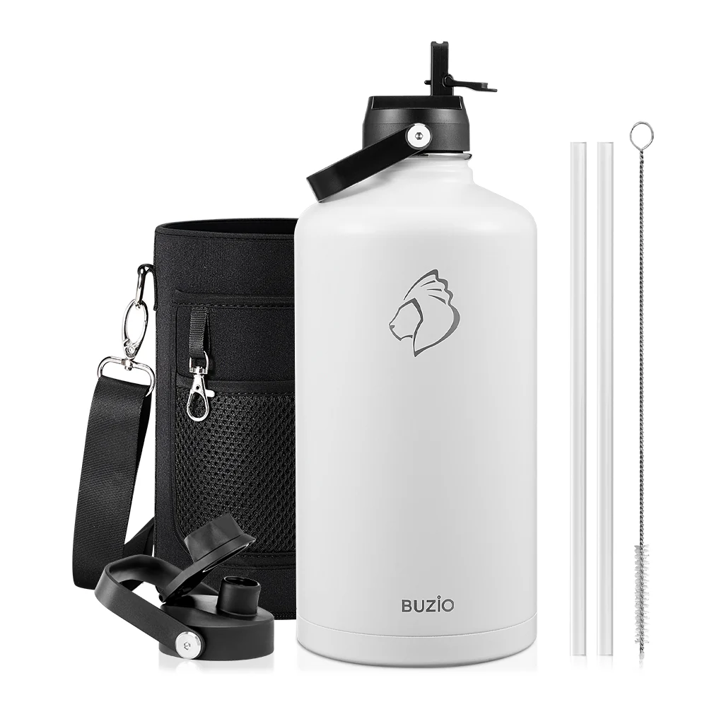Insulated Water Bottles with 2 Lids | 24oz - 128oz - Image 118