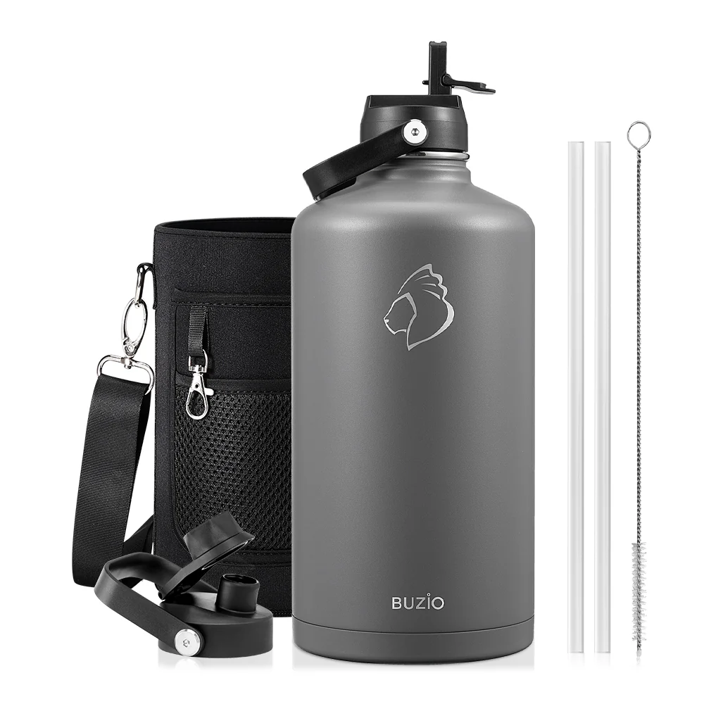 Insulated Water Bottles with 2 Lids | 24oz - 128oz - Image 120