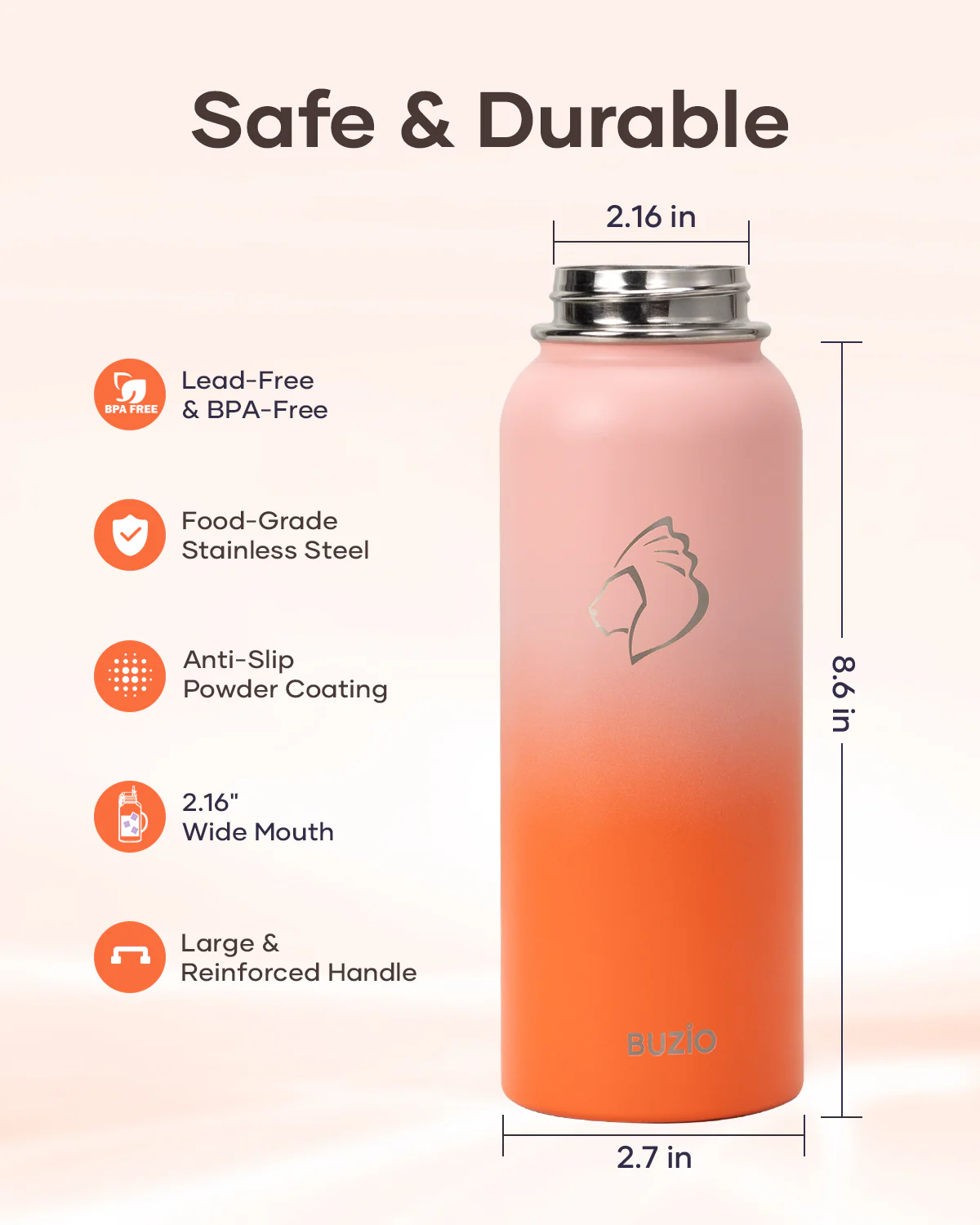 Duet Series Water Bottles with Straw & Spout Lids | 40oz - Image 6