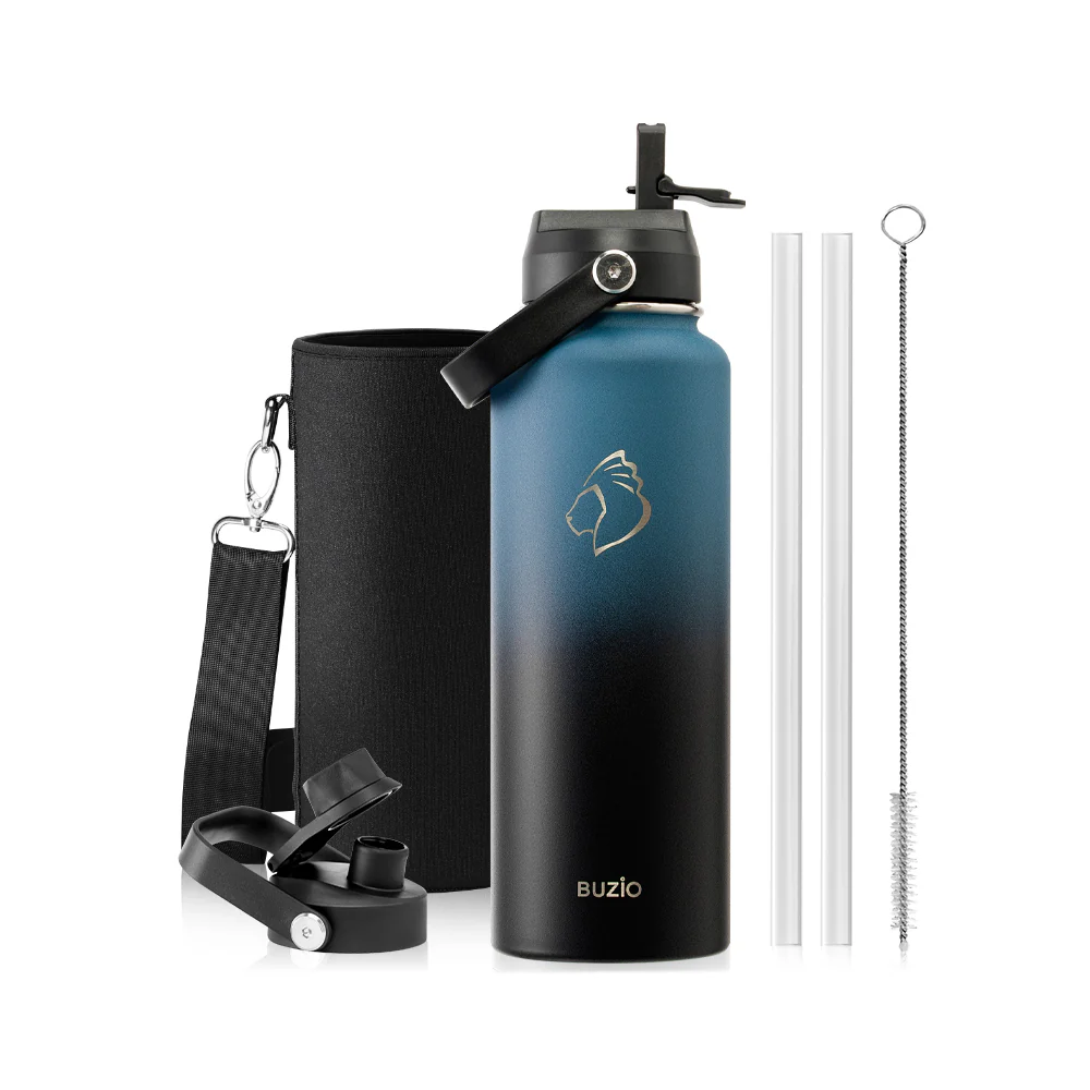 Insulated Water Bottles with 2 Lids | 24oz - 128oz - Image 8