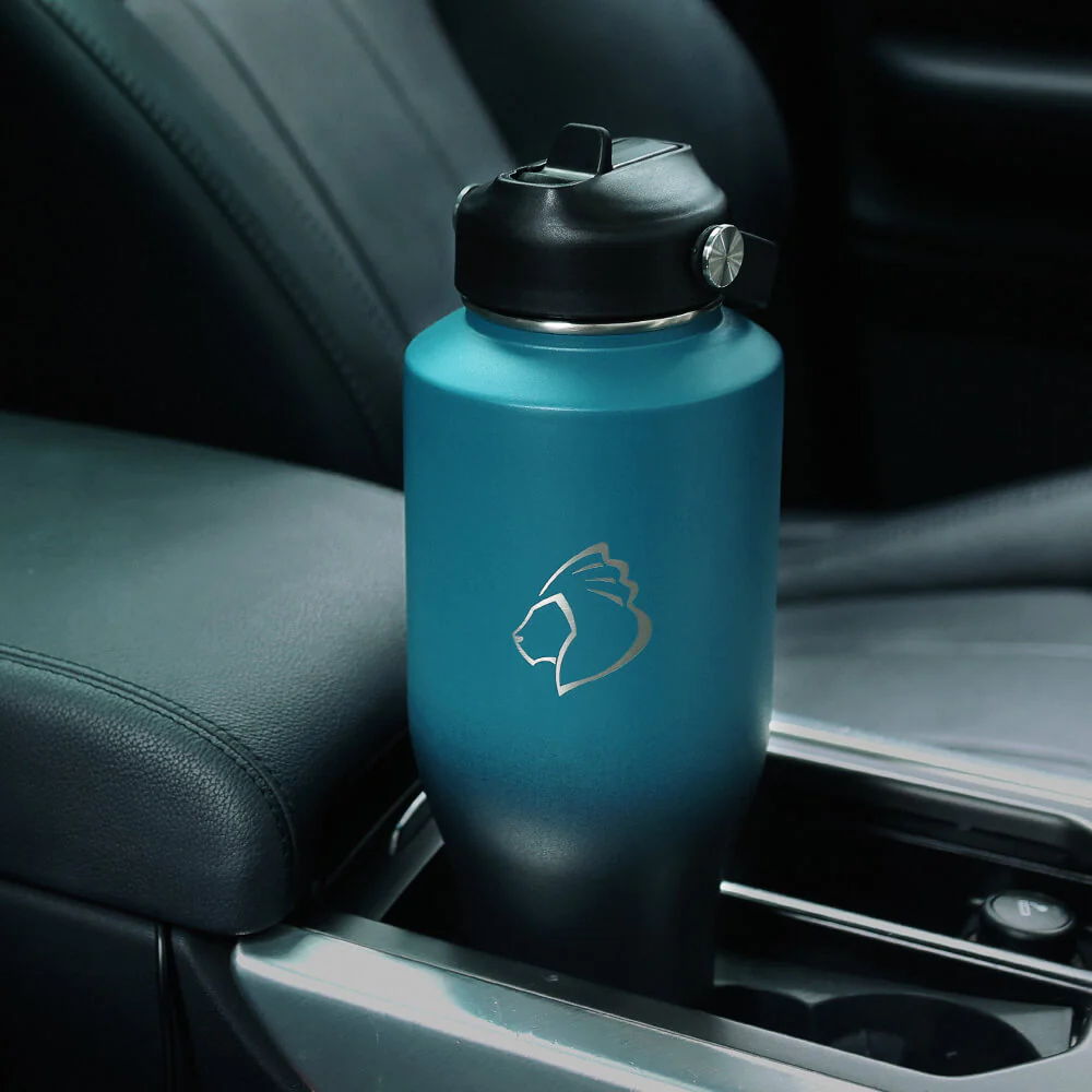 Insulated Water Bottle Fits in Car Cup Holder | 40oz  | Indigo Crush - Image 3
