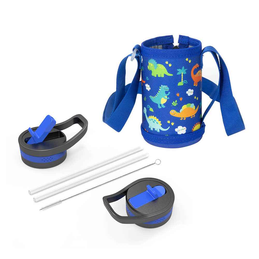 Insulated Water Bottle with Straw Lid for Kids | 14oz - Image 26