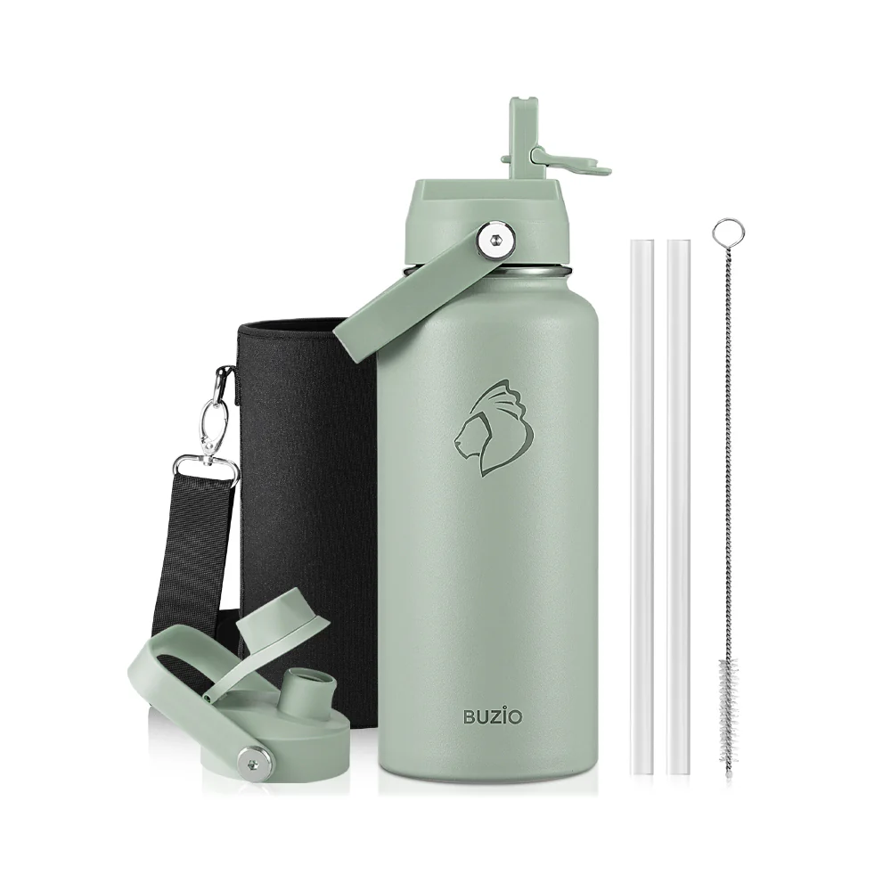 Insulated Water Bottles with 2 Lids | 24oz - 128oz - Image 65