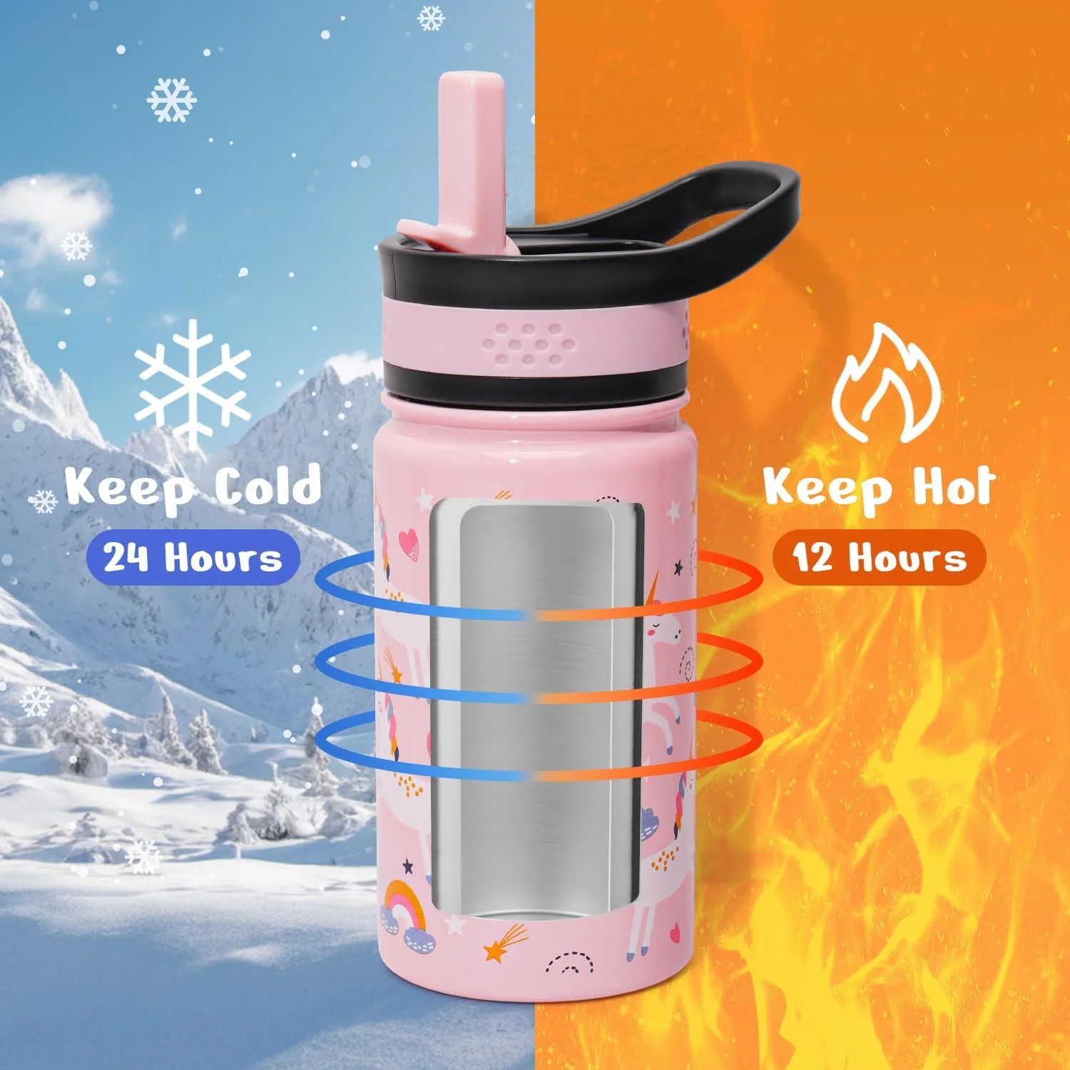 Kids Water Bottle with Straw Lid | 14oz - Image 4