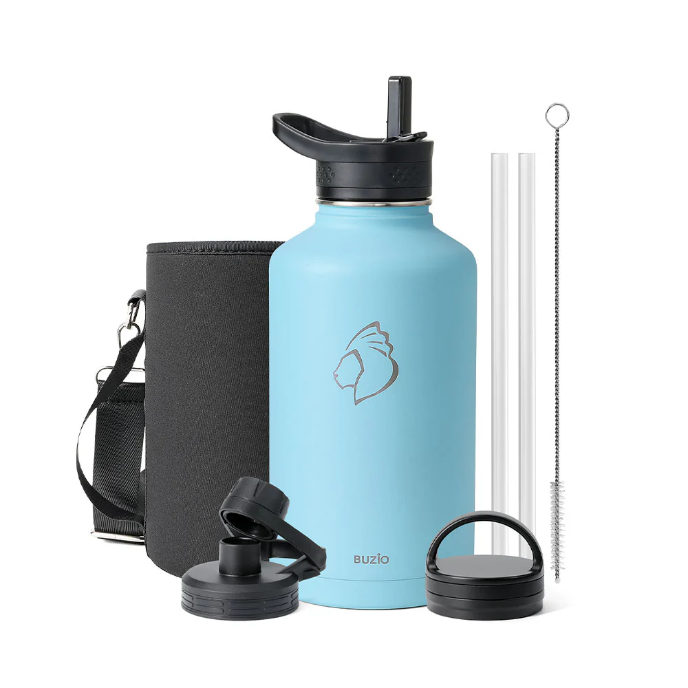 Trio Series Water Bottle with 3 Lids | 64oz - Image 14