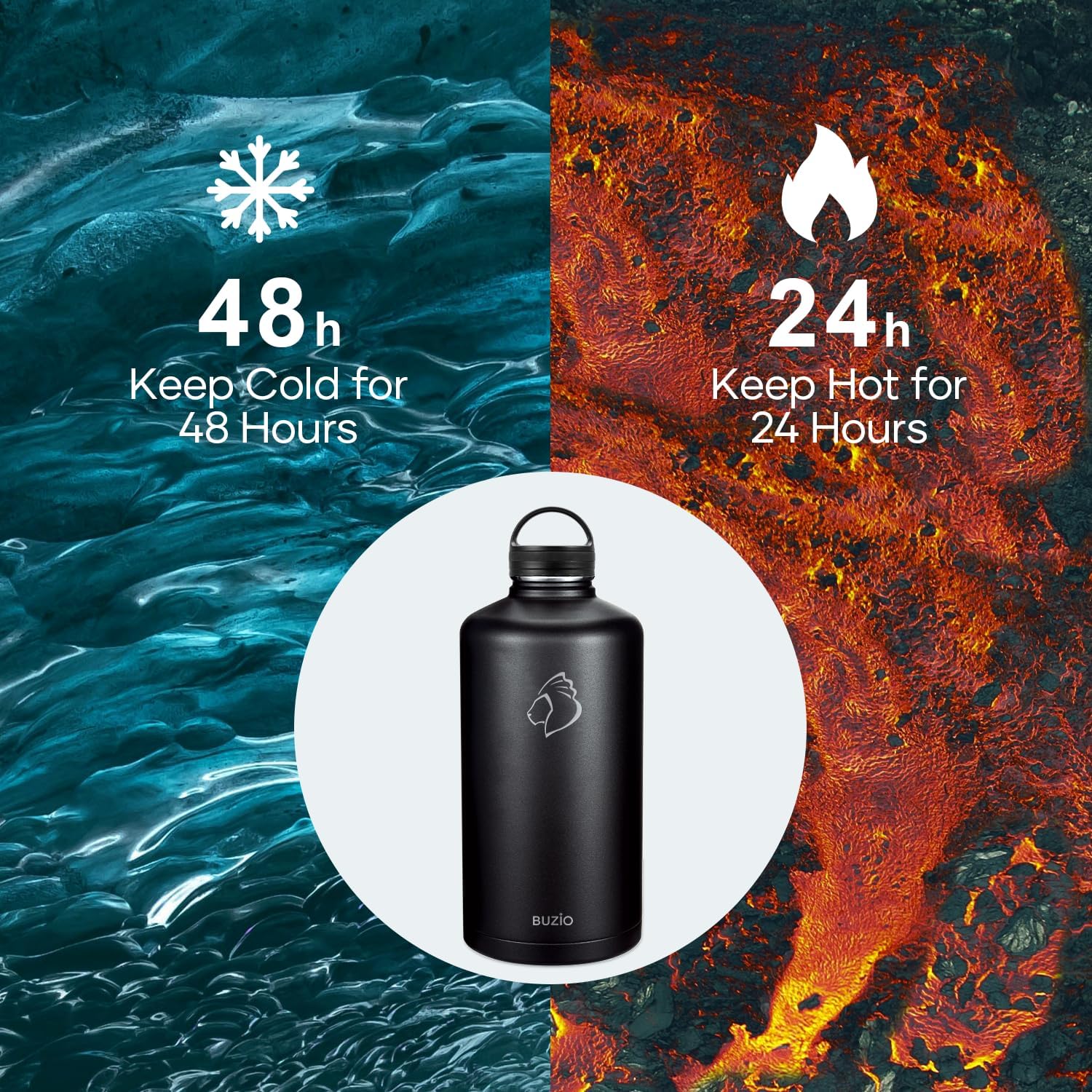 Trio Series Water Bottle with 3 Lids | 128oz - Image 13